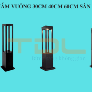 Tổng hợp đèn LED nấm vuông sân vườn 30cm - 40cm - 60cm